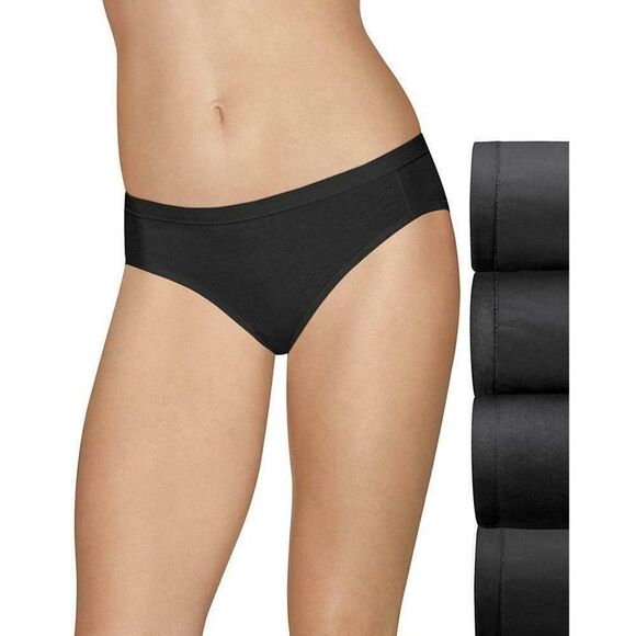 Hanes Other - Hanes Womens Black Ultimate Bikini Pantie 6 Pack 4